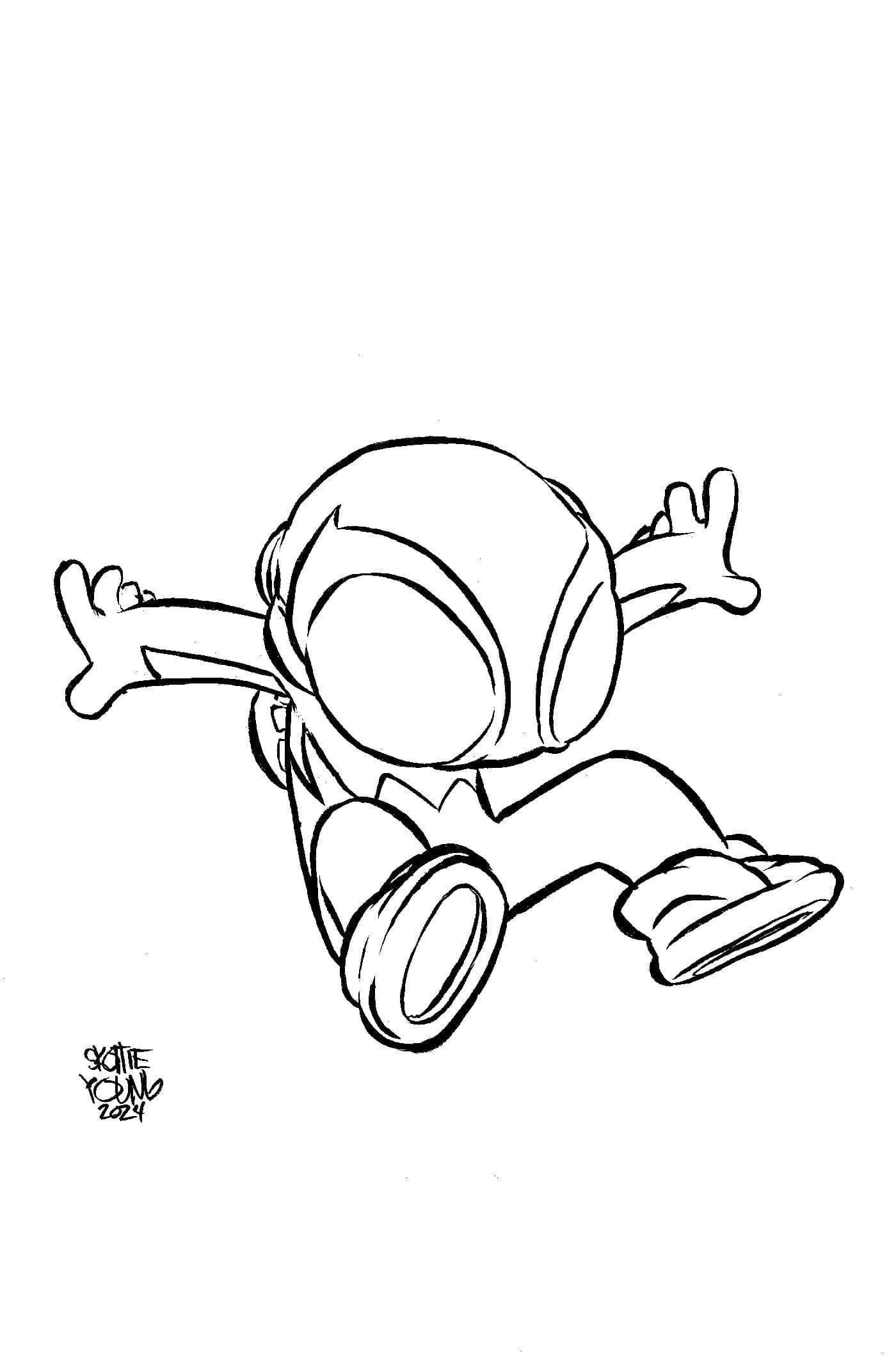 SPIDER-BOY #8 1:50 INCV YOUNG BIG MARVEL SKETCH VIR VAR