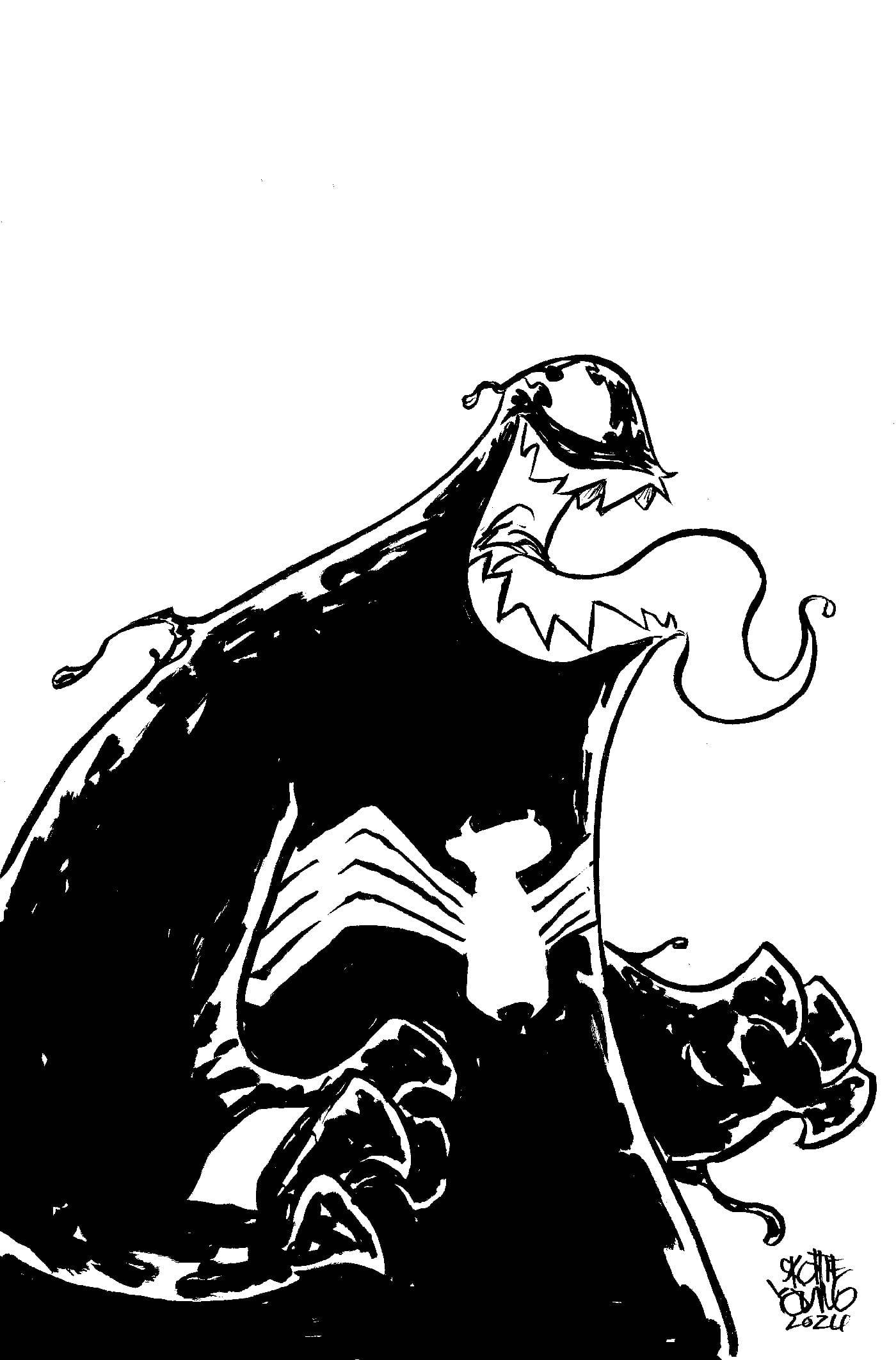 VENOM #34 1:50 INCV YOUNG BIG MARVEL SKETCH VIR VAR