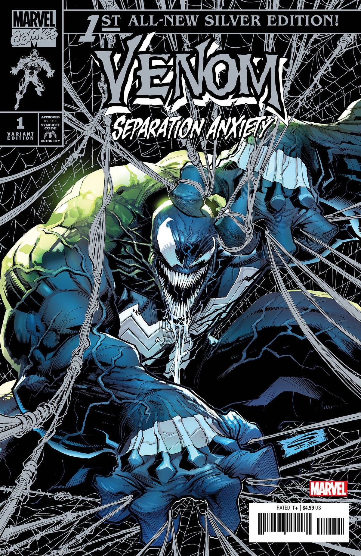 MARVEL PRH Comic Books > Incentives VENOM SEPARATION ANXIETY #1 1:100 INCV SANDOVAL SILVER VA '75960620855500117 MAR240598