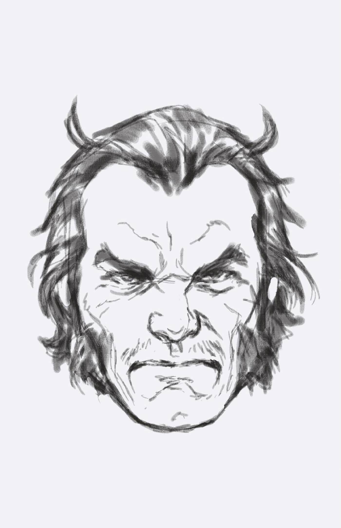 WOLVERINE #46 1:50 INCV BROOKS HEADSHOT SKETCH VIR VAR