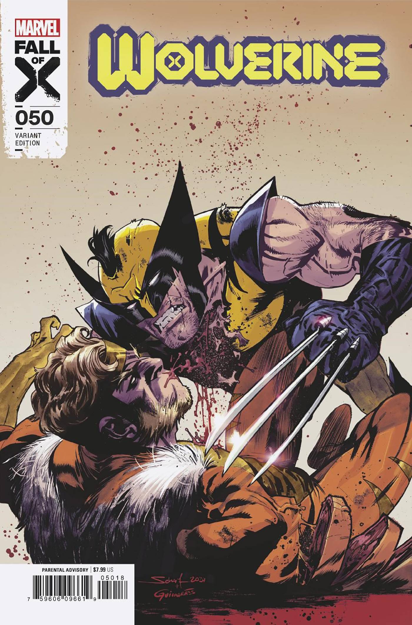 WOLVERINE #50 1:25 INCV JONAS SCHARF VAR