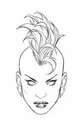 X-MEN FOREVER #1 1:50 INCV BROOKS HEADSHOT SKETCH VIR VAR