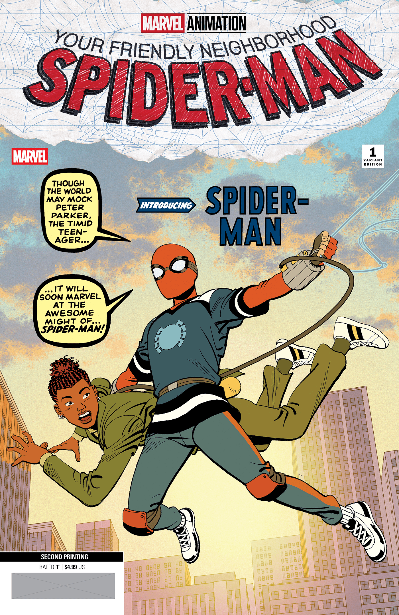 YOUR FRIENDLY NEIGHBORHOOD SPIDER-MAN #1 MARVEL ANIMATION 1:25 INCV RATIO 2ND PRINTING VARIANT