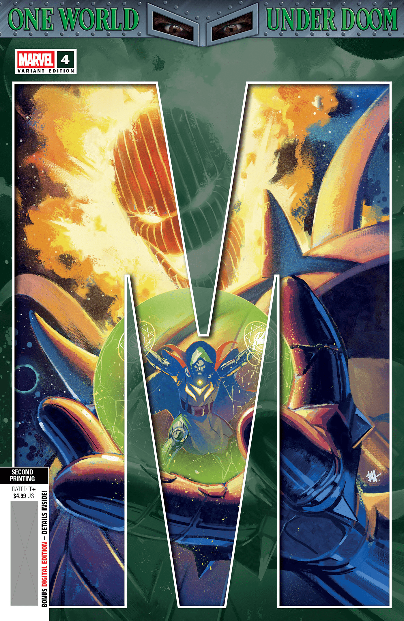 ONE WORLD UNDER DOOM #4 BEN HARVEY 2ND PRINTING VARIANT