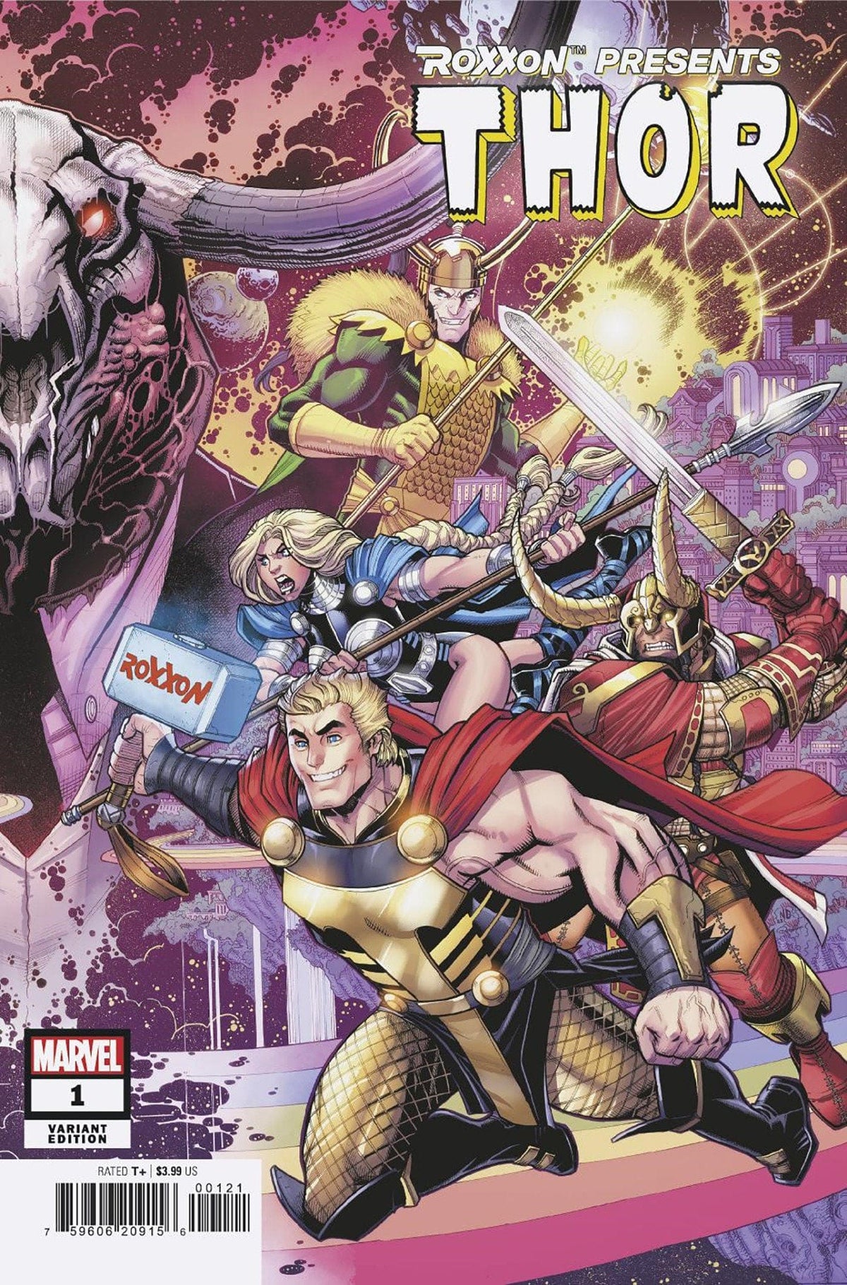 MARVEL PRH Comic Books ROXXON PRESENTS THOR #1 NICK BRADSHAW CONNECTING VAR 75960620915600121 FEB240623