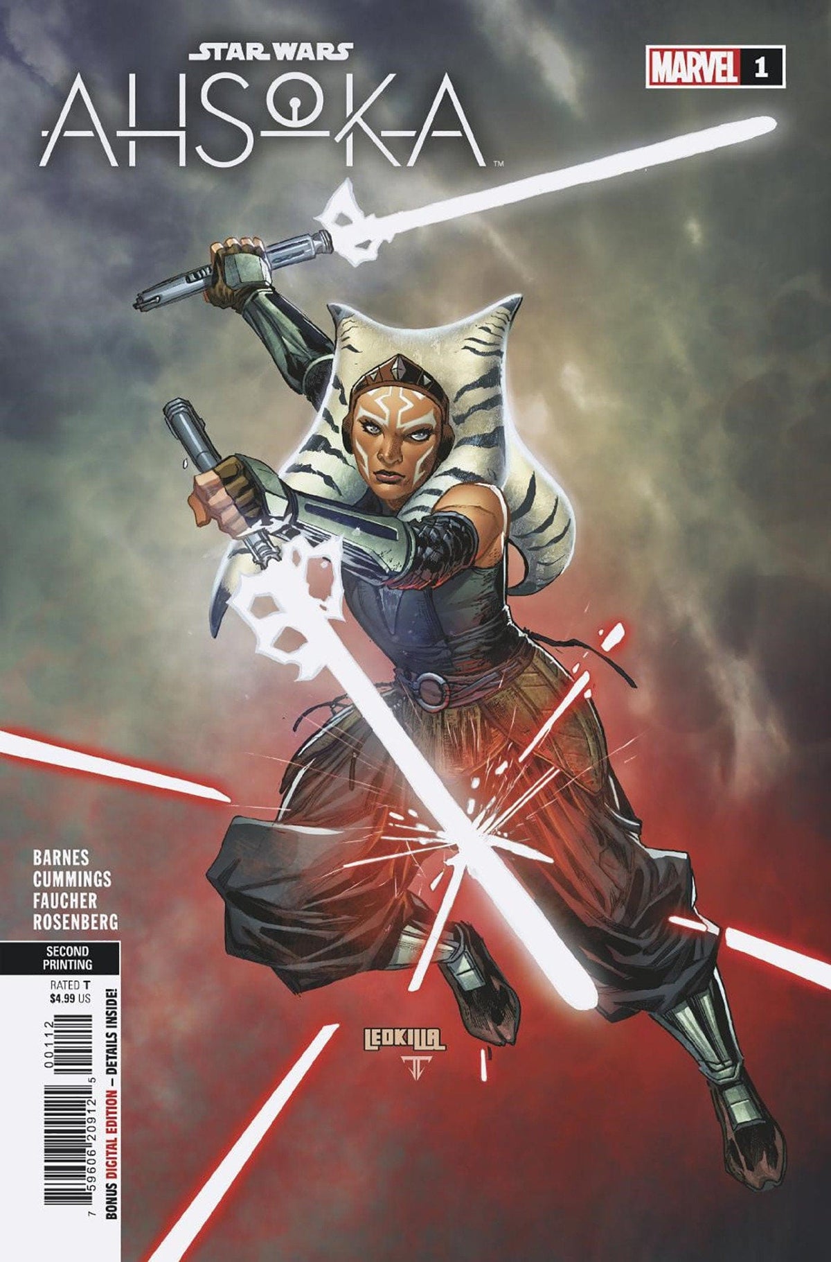 MARVEL PRH Comic Books STAR WARS: AHSOKA #1 KEN LASHLEY 2ND PRINTING VARIANT 75960620912500112 PRH-75960620912500112