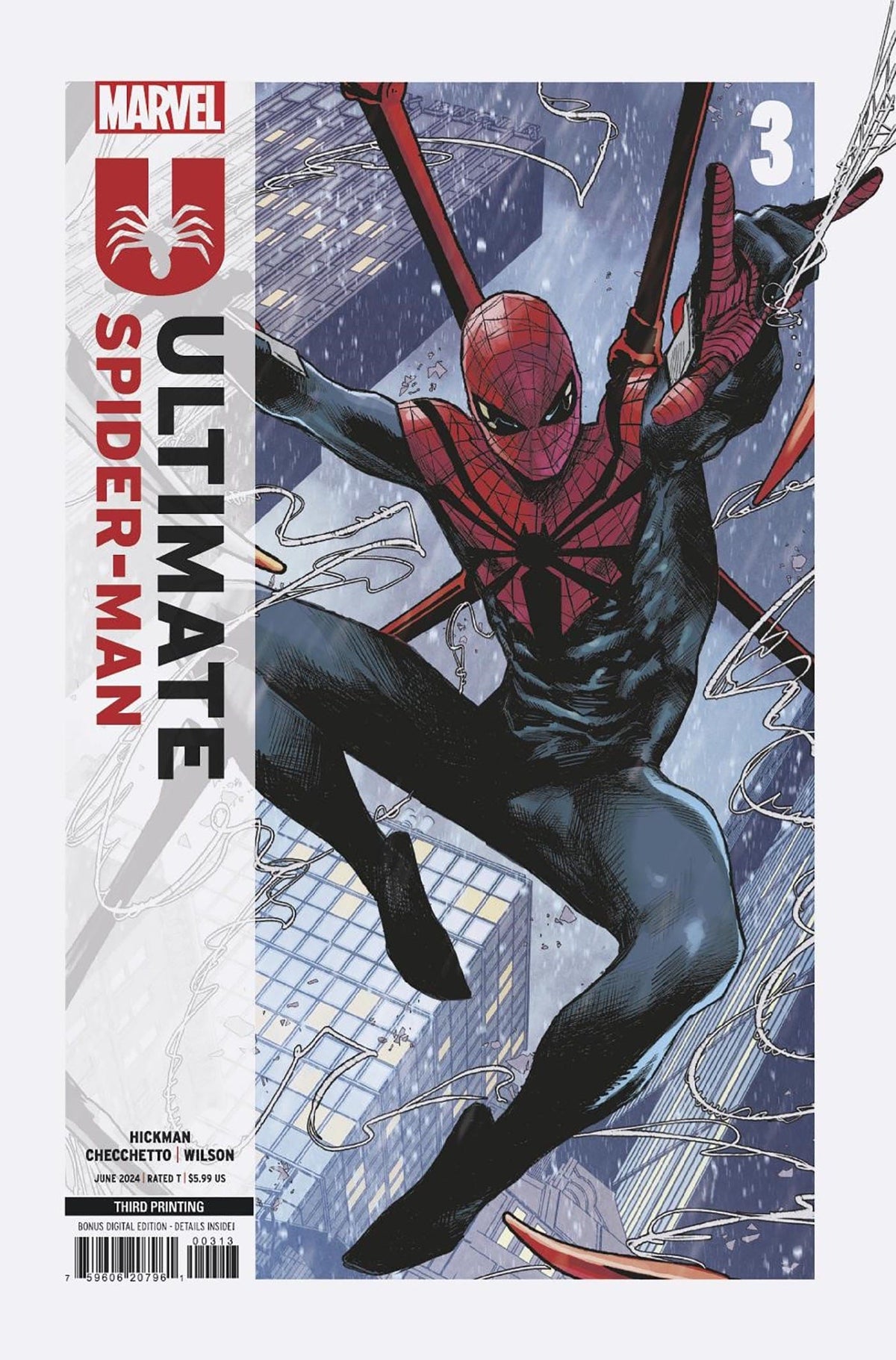 MARVEL PRH Comic Books ULTIMATE SPIDER-MAN #3 MARCO CHECCHETTO 3RD PRINTING VARIANT 75960620796100313 MAR248378