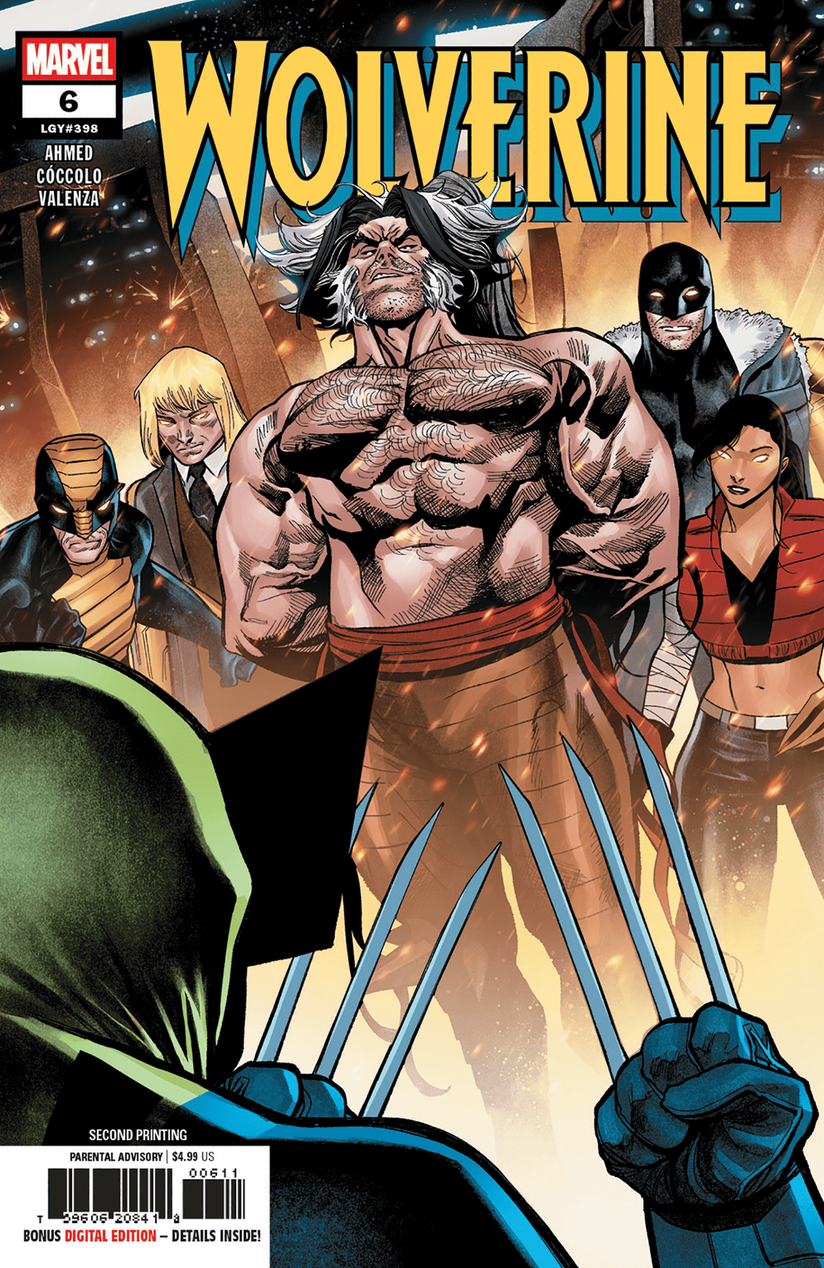 Marvel PRH Comic Books WOLVERINE #6 MARTIN COCCOLO 2ND PRINTING VARIANT 75960620841800612 PRH-75960620841800612