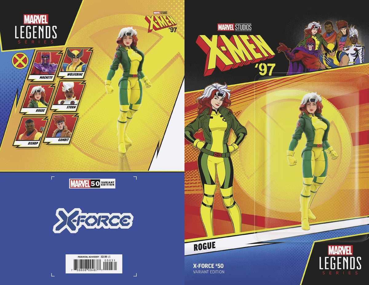 MARVEL PRH Comic Books X-FORCE #50 X-MEN 97 ROGUE ACTION FIGURE VAR 75960609467705031 JAN240619