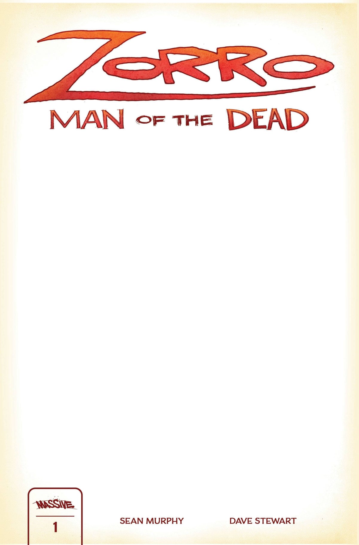 ZORRO MAN OF THE DEAD #1 (OF 4) CVR I BLANK SKETCH LTD 2000IMAGE COVER