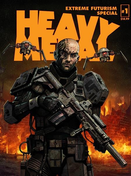 Massive Publishing Comic Books HEAVY METAL MAGAZINE SPECIAL EXTREME FUTURISM #1 CVR B SEDAT OEZGEN CARLOS CABRERA VAR (MR) (Release Date: 08/26/2026) 0626MP0953