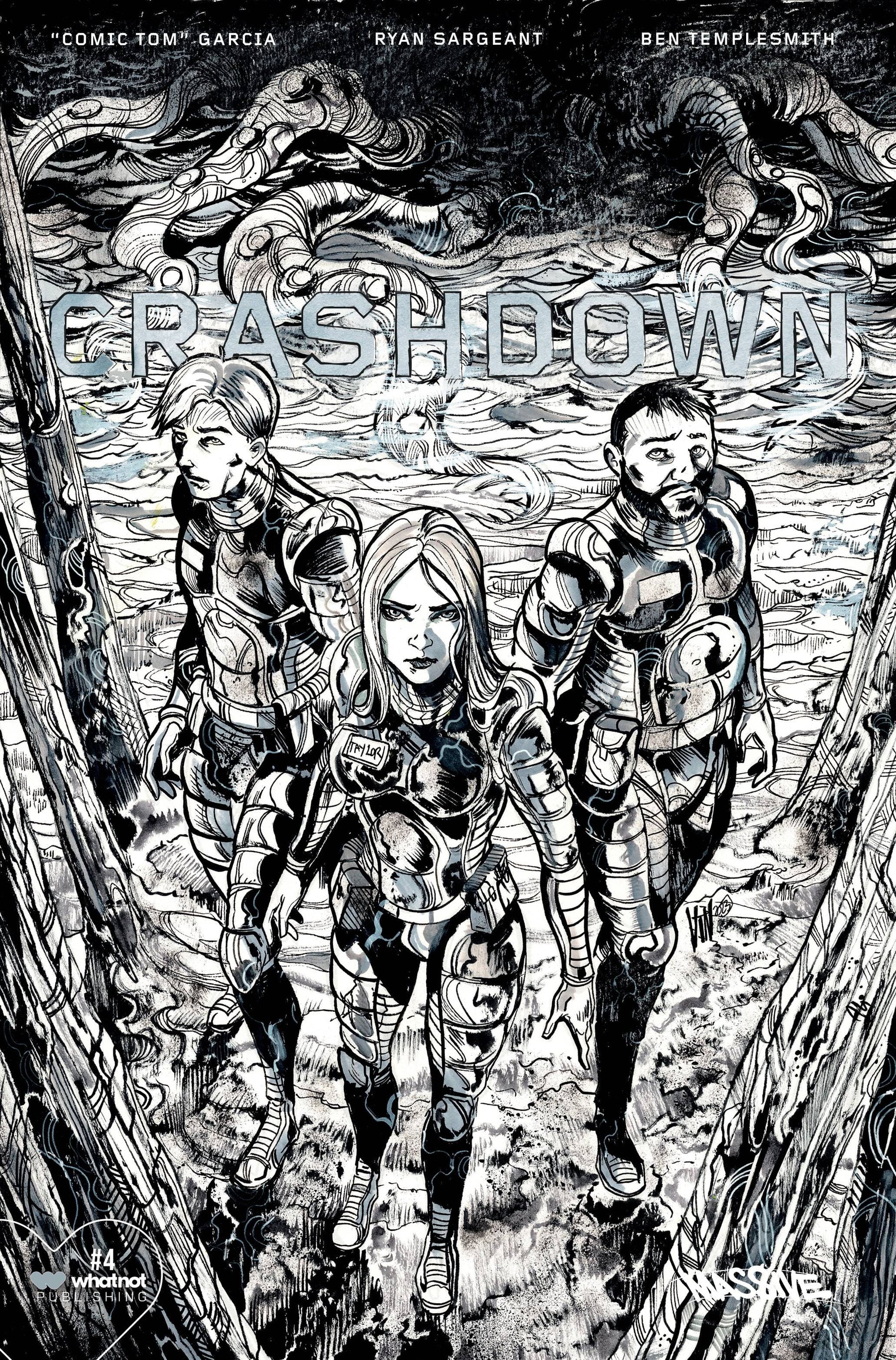 CRASHDOWN #4 (OF 4) CVR G 1:50 INCV RICCARDI B&W (MR)