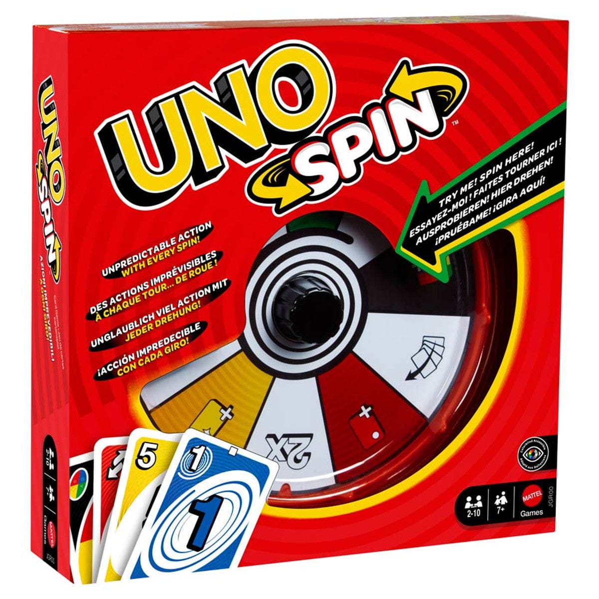 Mattel Board Games > Party Games UNO: Spin Refresh 194735320271 MTTJGR00
