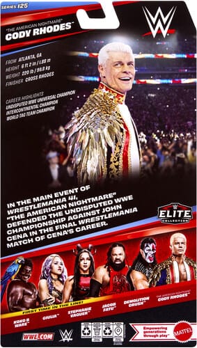 Mattel Toys > Action Figures > WWE Elite Collection Mattel: WWE Elite Collection - "The American Nightmare" Cody Rhodes 194735335305 MTLBJHT78