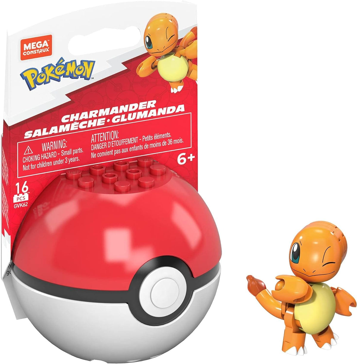 Mega Toys > Figures > Other Figures Mega Construx Pokemon - Classic Pokeball - Charmander 887961928587 MTTFPM00