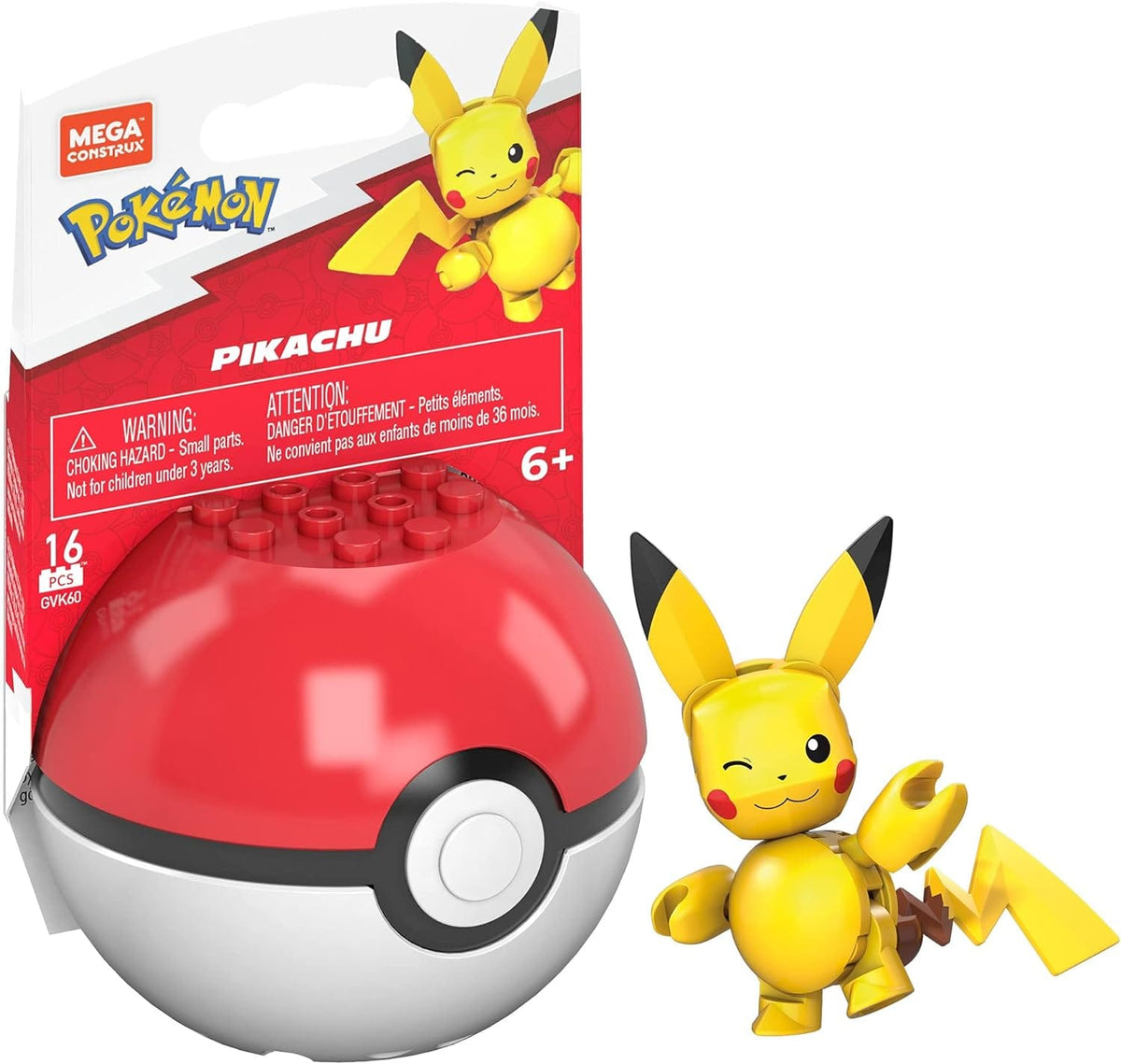 Mega Toys > Figures > Other Figures Mega Construx Pokemon - Classic Pokeball - Pikachu 887961928563 MTTFPM00