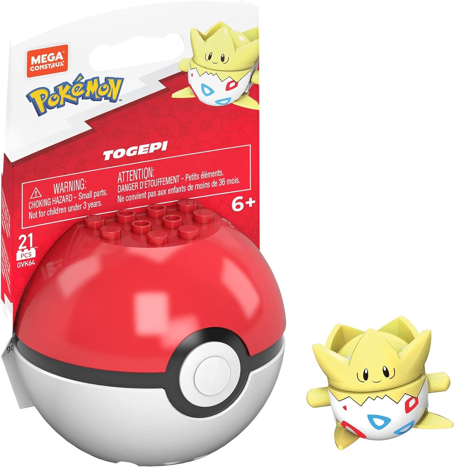 Mega Toys > Figures > Other Figures Mega Construx Pokemon - Classic Pokeball - Togepi 887961928600 MTTFPM00