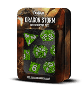 Metallic Dice Games Dice > Metallic Dice Games FanRoll: Dragon Storm Silicone Dice Set - Green Dragon Scales (7pc) 687700234272 MET 10932