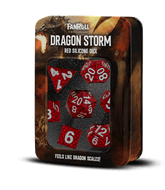 FanRoll: Dragon Storm Silicone Dice Set - Red Dragon Scales (7pc)