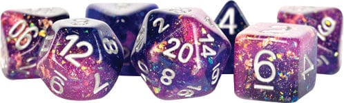 Metallic Dice Games Dice > Metallic Dice Games FanRoll: Eternal Resin Polyhedral Dice 7ct - Purple/Blue 680599384356 MET 633