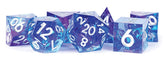 Metallic Dice Games Dice > Metallic Dice Games FanRoll: Handcrafted Sharp Edge Resin Dice 7ct - Oceanic Flare 687700231271 MET 932