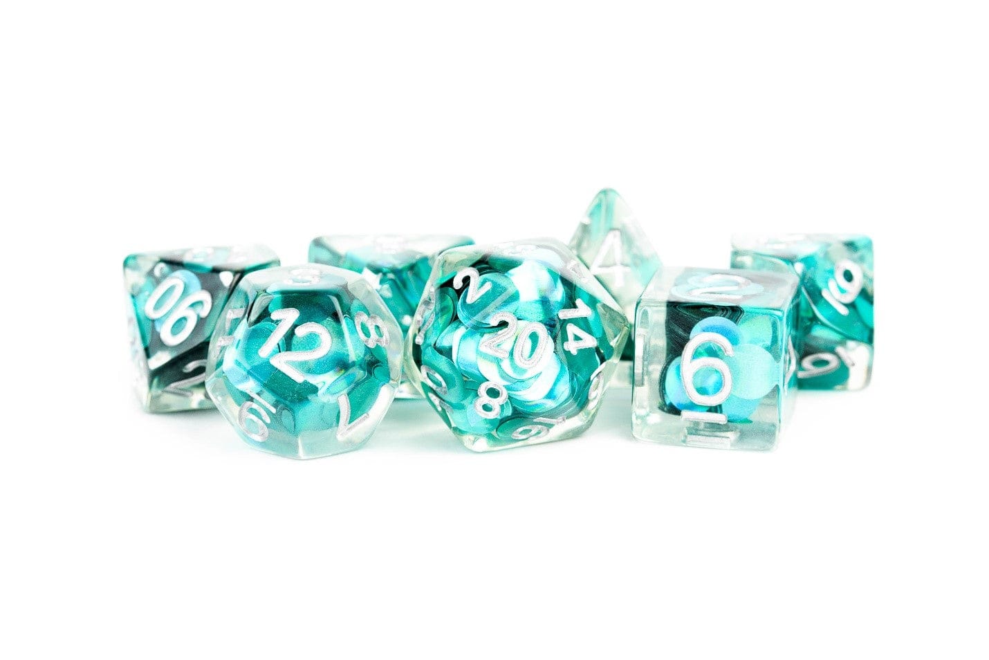Metallic Dice Games Dice > Metallic Dice Games FanRoll: Resin Poly Dice 7ct - Mermaid Scales 687700231172 MET 743