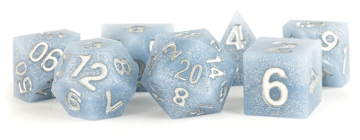Metallic Dice Games Dice > Metallic Dice Games FanRoll: Sharp Edge Silicone Poly Dice 7ct - Glacier Debris 687700231233 MET 782