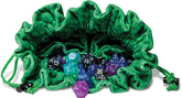 Metallic Dice Games Game Supplies > Dice Storage FanRoll: Velvet Compartment Dice Bag - Green Dragon Scales (Dragon Storm) 687700234326 MET 9104