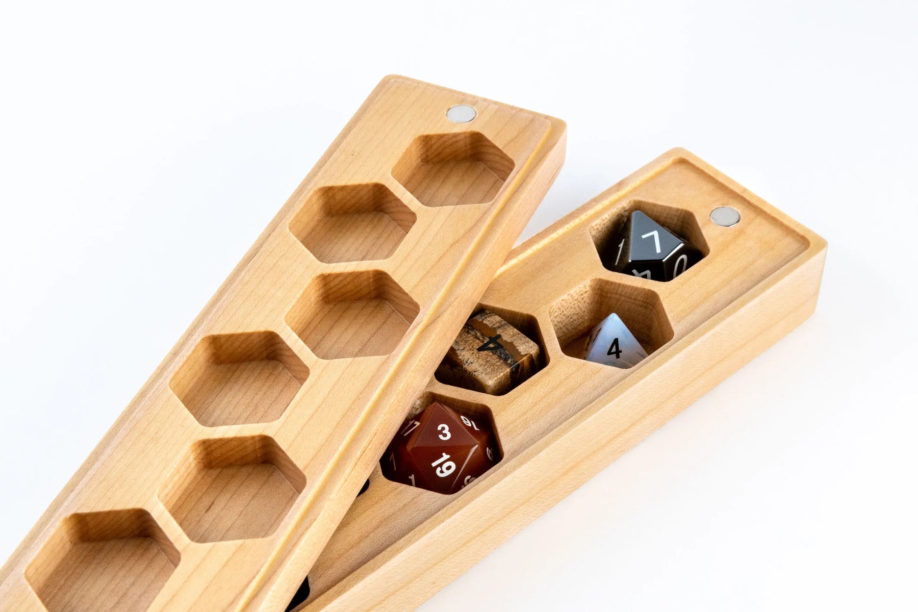 Metallic Dice Games Game Supplies > Dice Storage Wood Dice Vault - Maple UPC680599383632 814