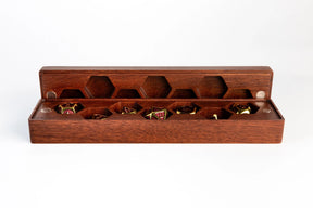 Metallic Dice Games Game Supplies > Dice Storage Wood Dice Vault - Purple Heart 680599383656 816