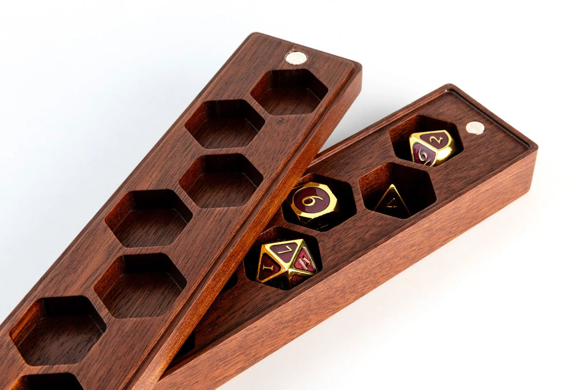Metallic Dice Games Game Supplies > Dice Storage Wood Dice Vault - Purple Heart 680599383656 816