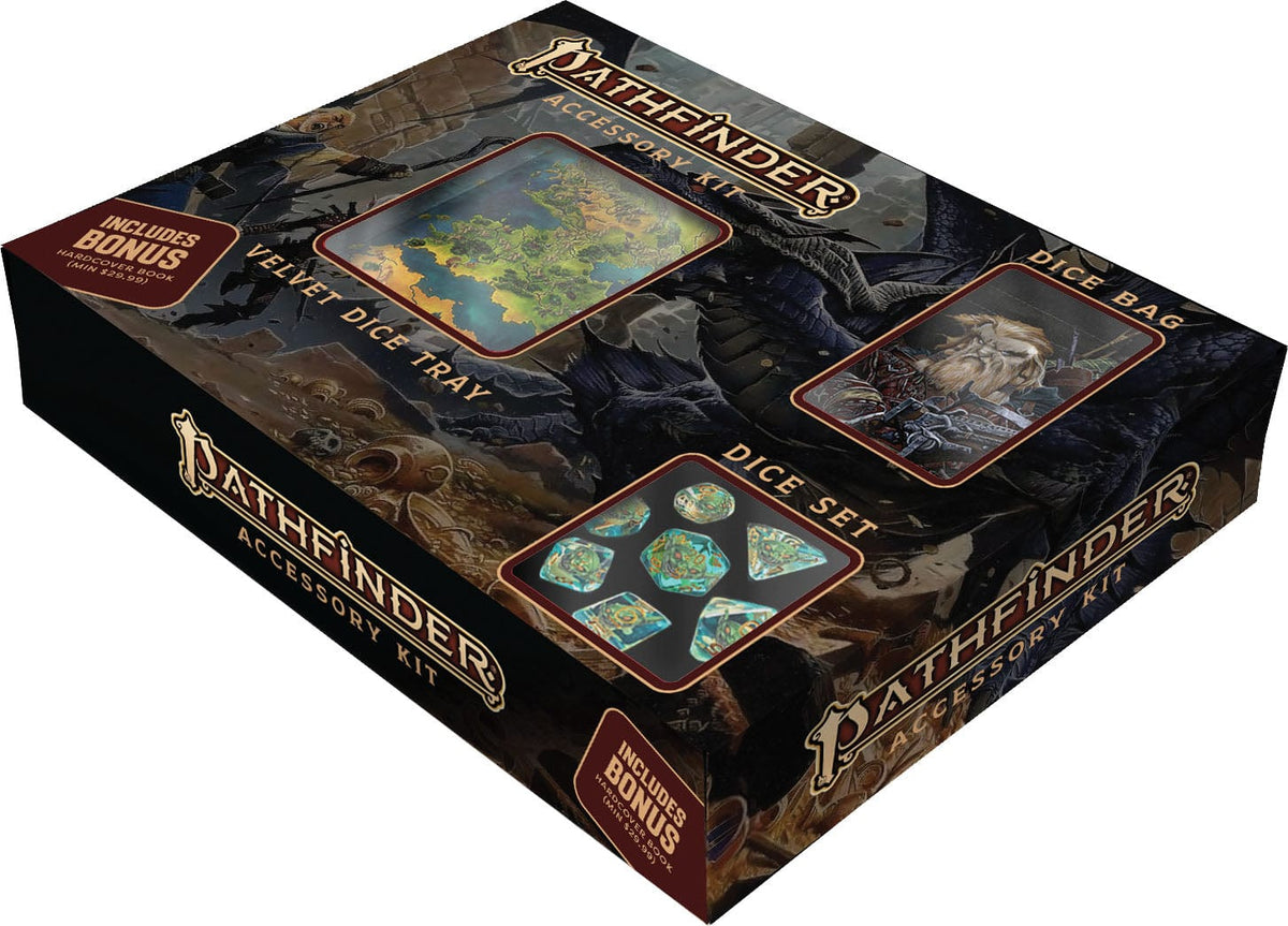 Metallic Dice Games Game Supplies > Dice Towers/Trays/Cups FanRoll: Pathfinder - Bundle Dice Set/Dice Bag/Dice Tray 687700232810 MET 10905