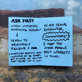 Microcosm Publishing Books > Zines How To Build A Culture of Consent Zine | Feminist Sex Education Tiny Zine Booklet