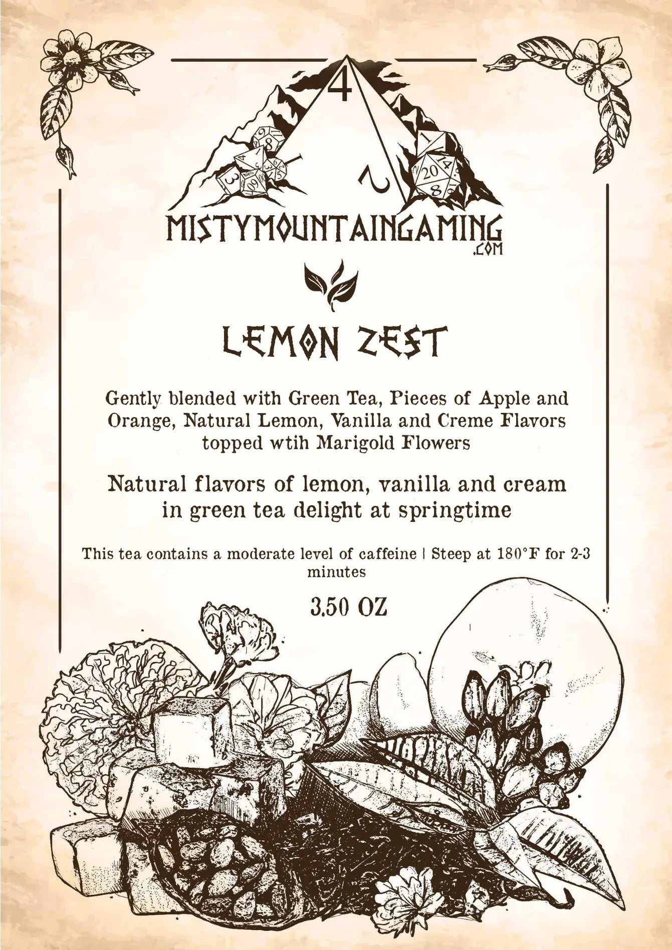 Misty Mountain Gaming Home > Drinkware Lemon Zest - Tea 741527971922 TEA-07