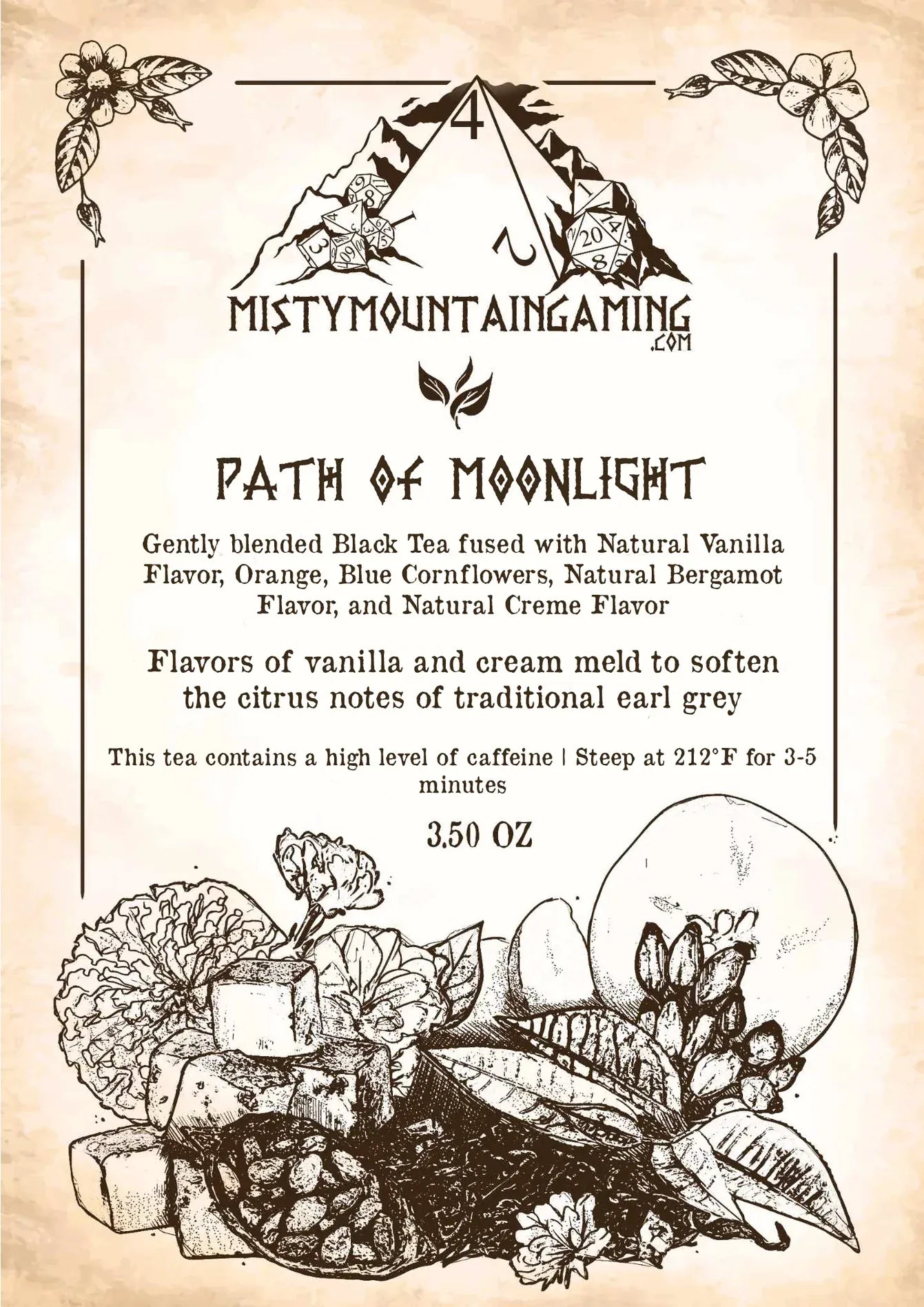 Misty Mountain Gaming Home > Drinkware Path of Moonlight - Tea 741527971885 TEA-03