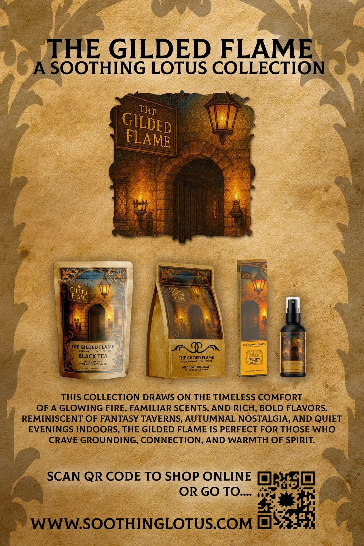 Misty Mountain Gaming Home > Drinkware The Gilded Flame Black Tea 741527963644 sku-47420770058472