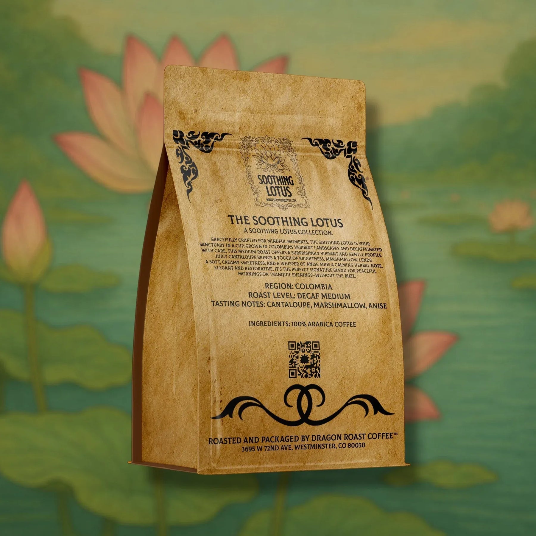 Misty Mountain Gaming Home > Drinkware The Soothing Lotus Decaf Medium Roast Coffee 741527963750 sku-47420774318312