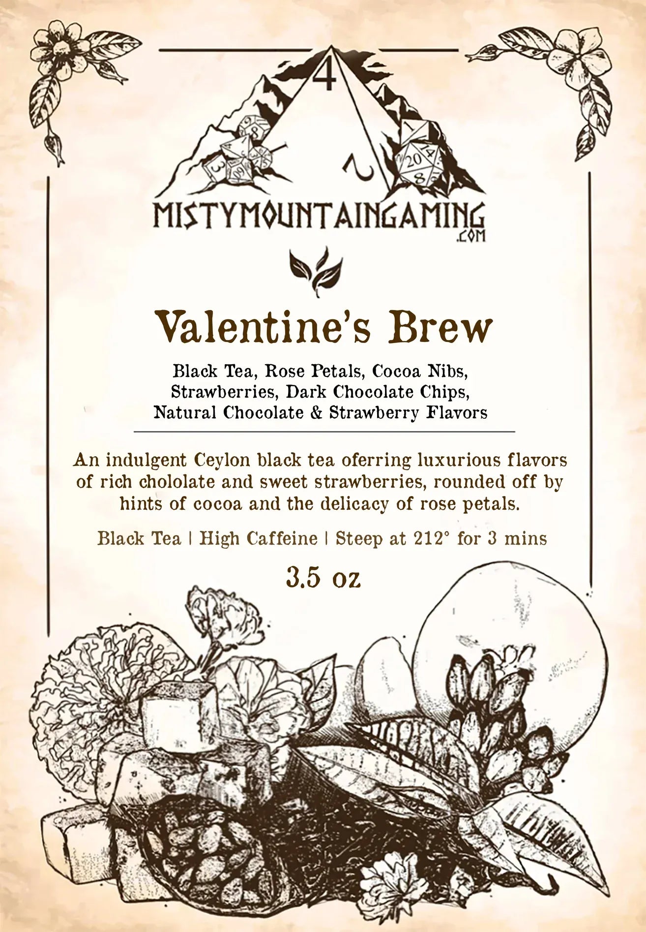 Misty Mountain Gaming Home > Drinkware Valentines Brew - Tea 741527972417 TEA-12