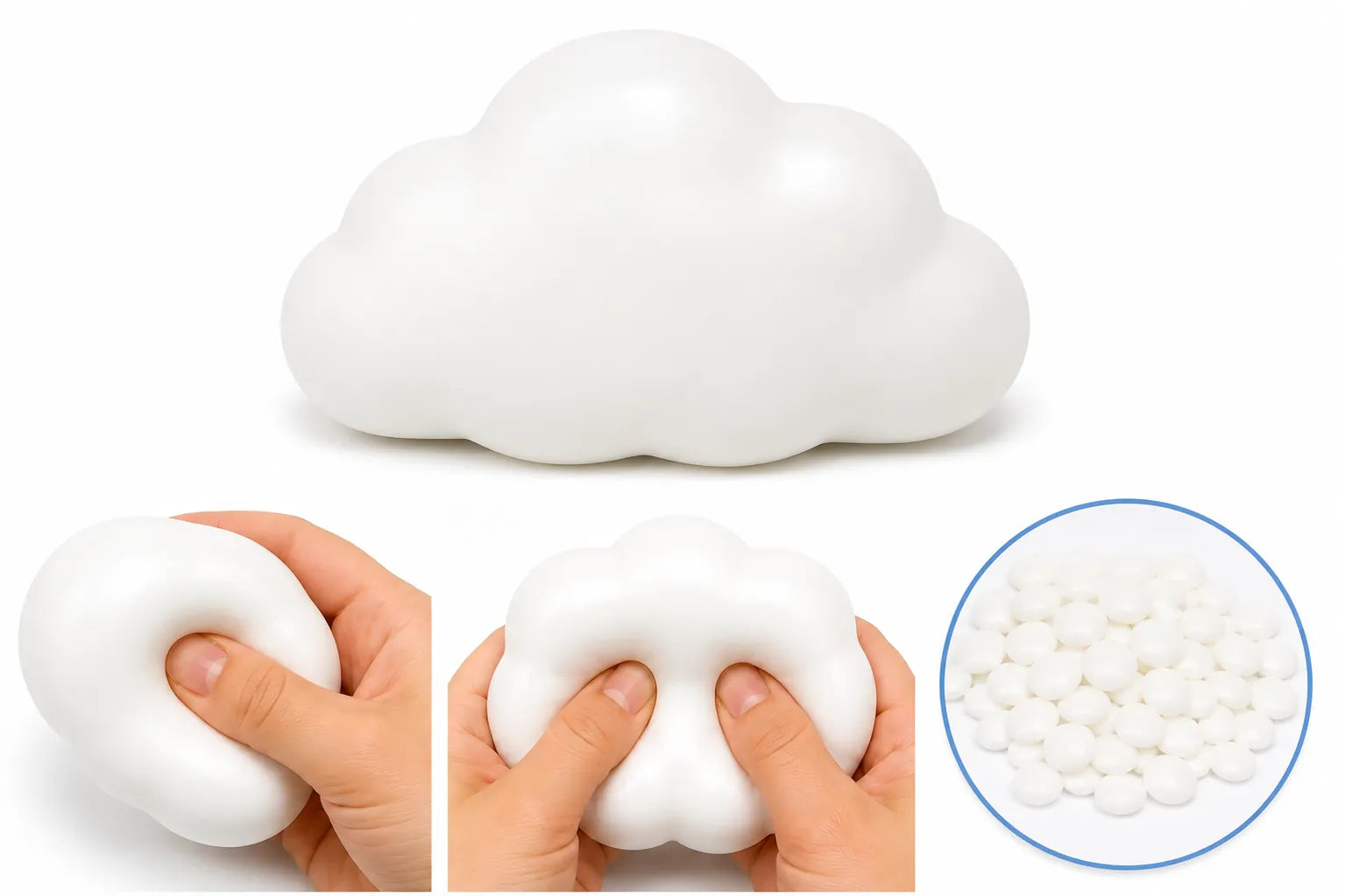 Modek Sports Toys > Fidget Toys White Cloud Crunchy Squishy 9780201379686 MSS28