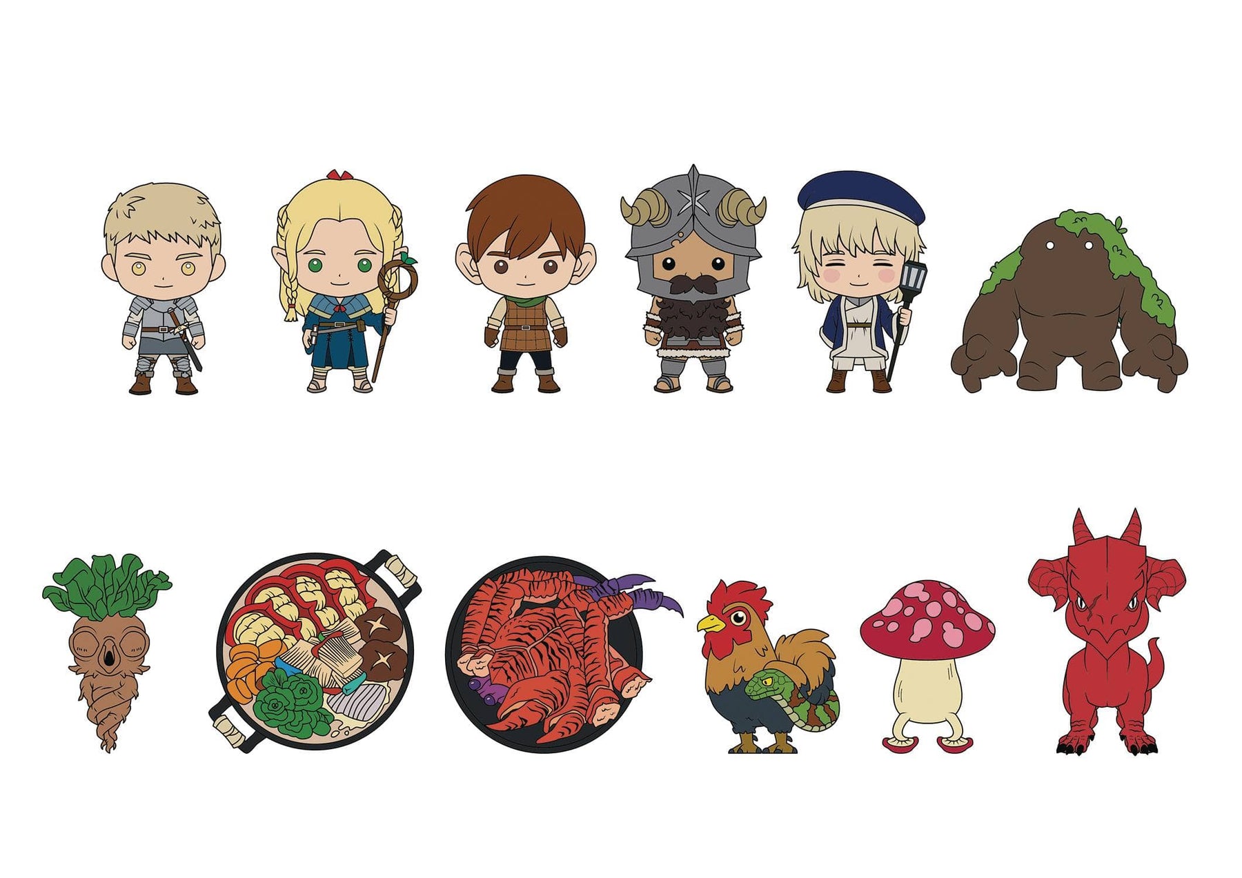 Monogram Products Toys > Blind Boxes MONOGRAM: DELICIOUS IN DUNGEON 3D FOAM BAG CLIPS 077764325755 STL345299