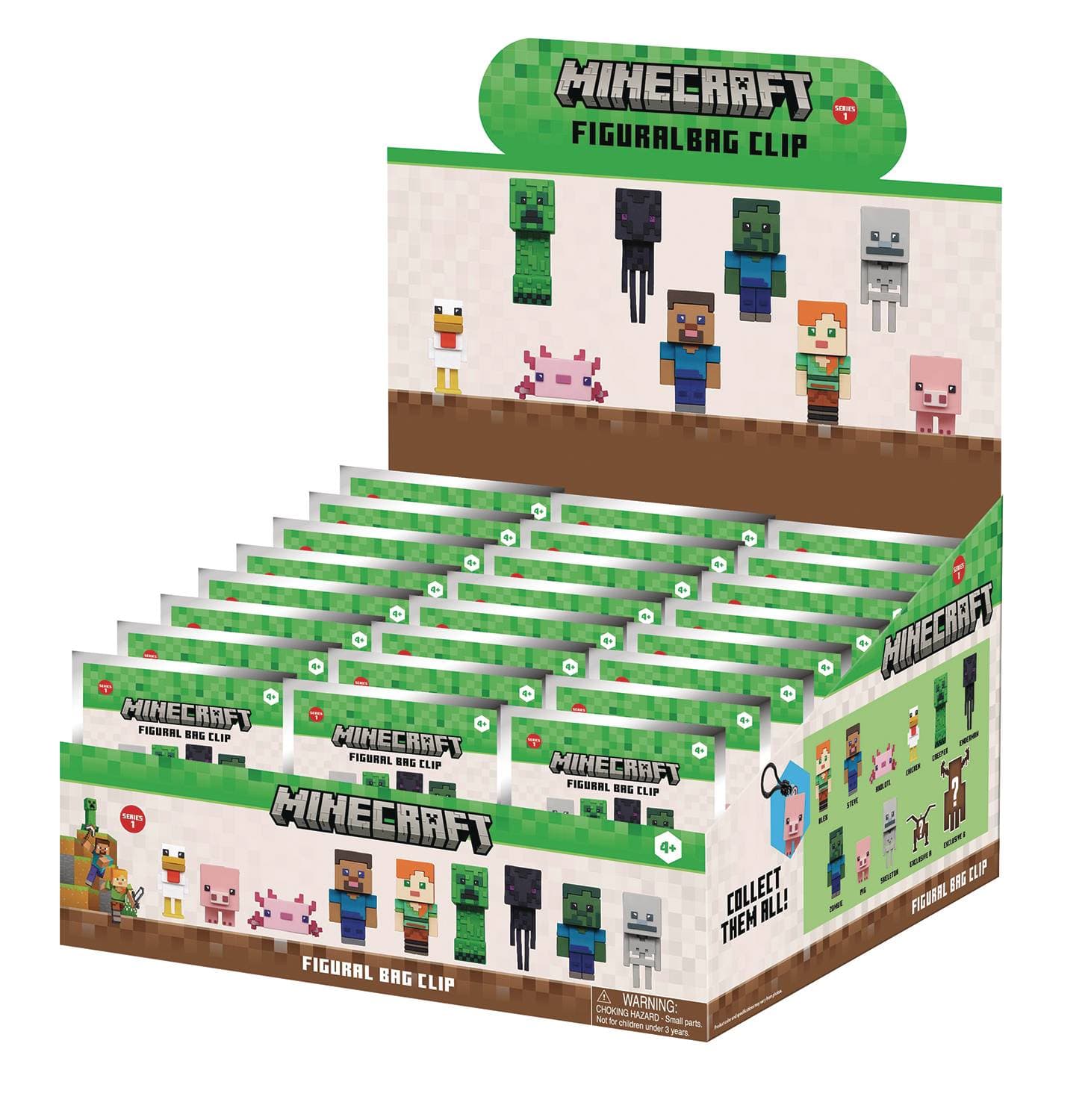 Monogram Toys > Blind Boxes MONOGRAM: MINECRAFT 3D FOAM BAG CLIP BLIND BAG 077764370007