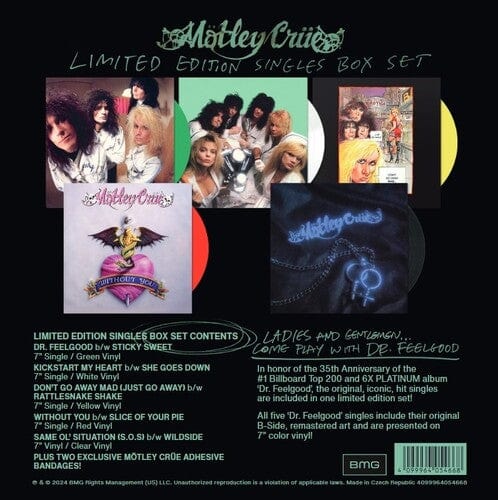 Motley Crue Music > Vinyl Records Motley Crue - Dr. Feelgood (The Singles Box Set) (Colored Vinyl, Boxed Set) 4099964054668 BMTP163441.7