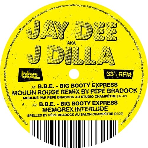 --- Music > Vinyl Records J Dilla - B.B.E. 196292468625 BBER1A.1