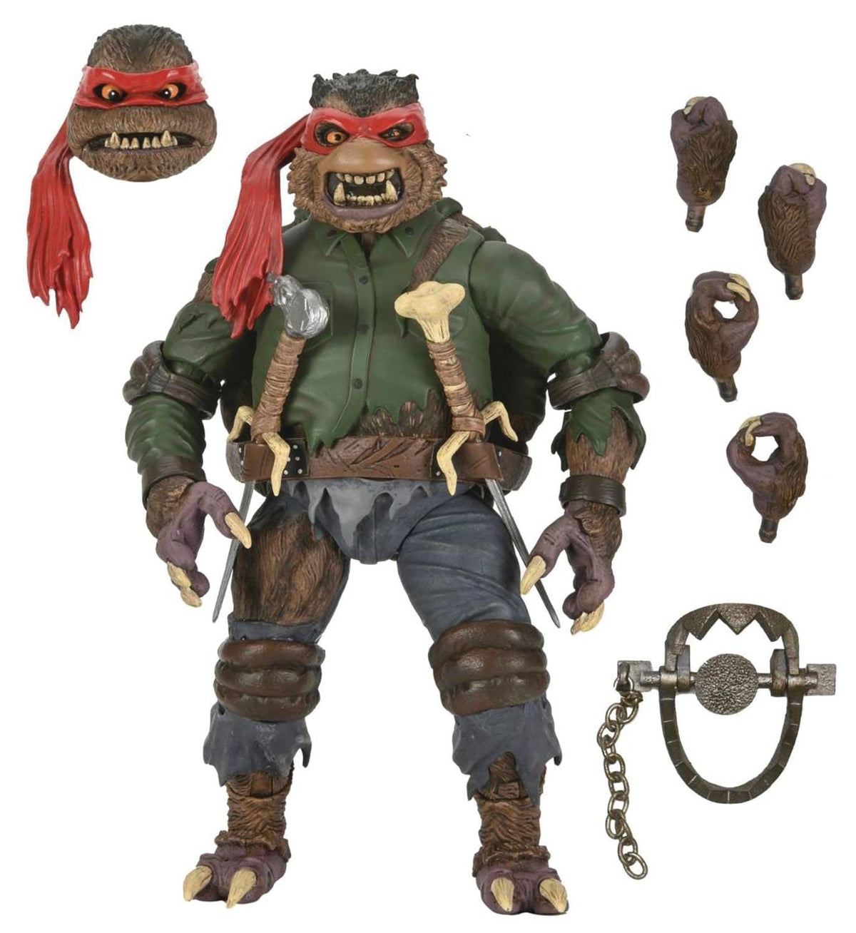 Neca Toys > Action Figures > Neca NECA: TMNT X Universal Monsters - Raphael as Wolfman 7" 634482543009 NE54300-06