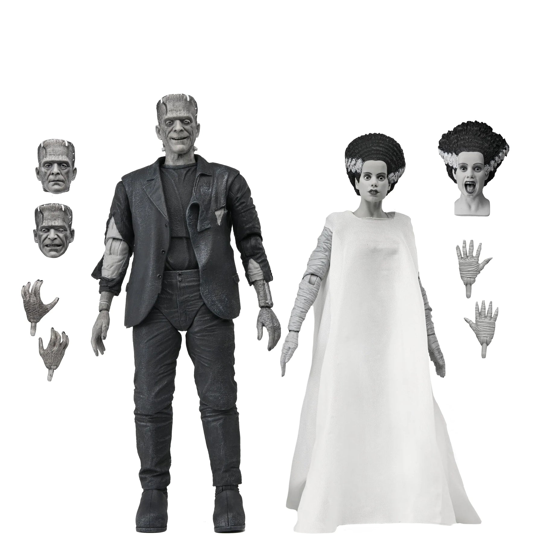 Neca Toys > Action Figures > Neca NECA: Universal Monsters - The Bride of Frankenstein 90th Anniversary - The Monster and His Mate 7" (Black & White) 634482047477 NE47477
