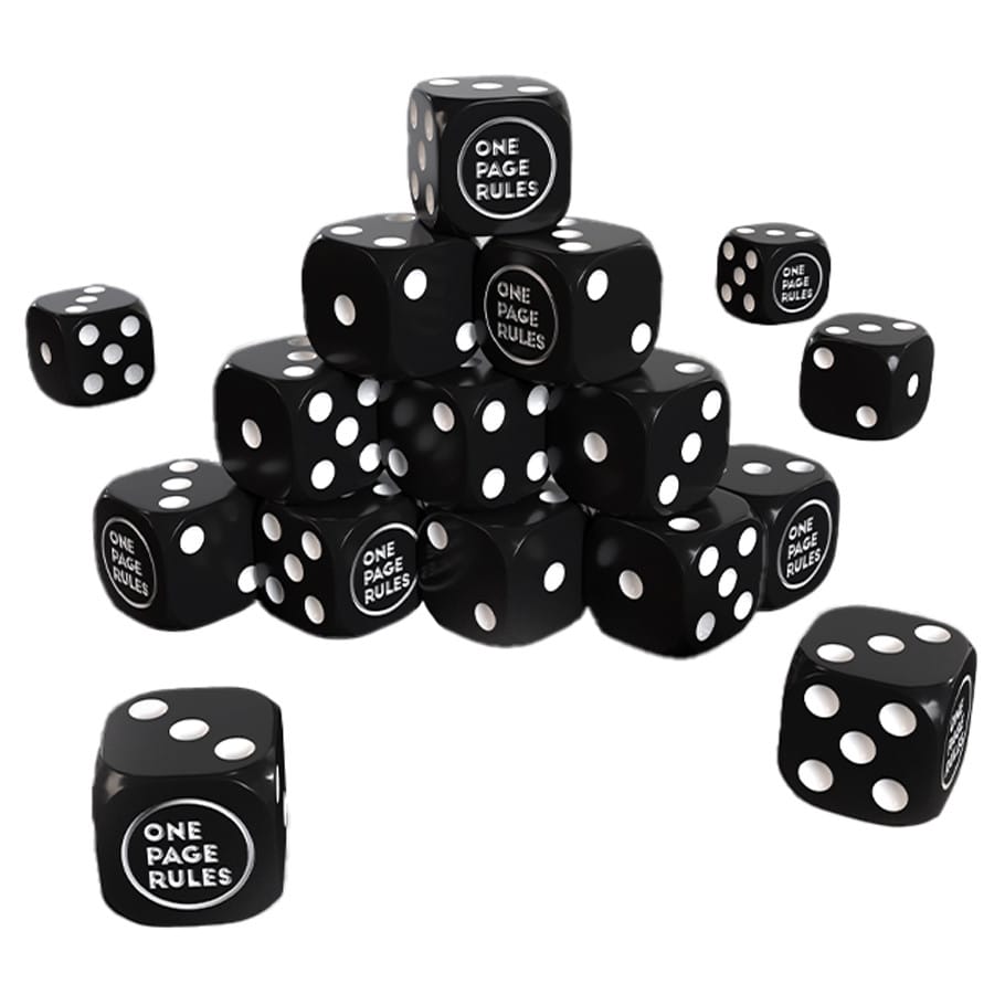 One Page Rules Dice One Page Rules: Grimdark Future: 16mm Dice Set 5600816980210 OPRGENA009