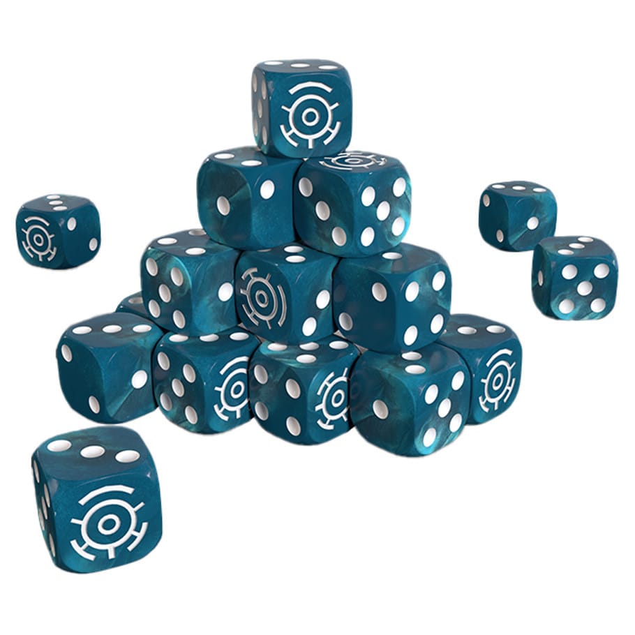 One Page Rules Dice One Page Rules: Grimdark Future: Robot Legions: 16mm Dice Set 5600816980203 Represent your faction with this set of 20 acrylic dice!  These 16mm dice are a must have for any self-respecting Robot Legions general.