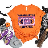OneStopSapphireShop Apparel > T-shirts T-SHIRT: Horror Movies and Chill