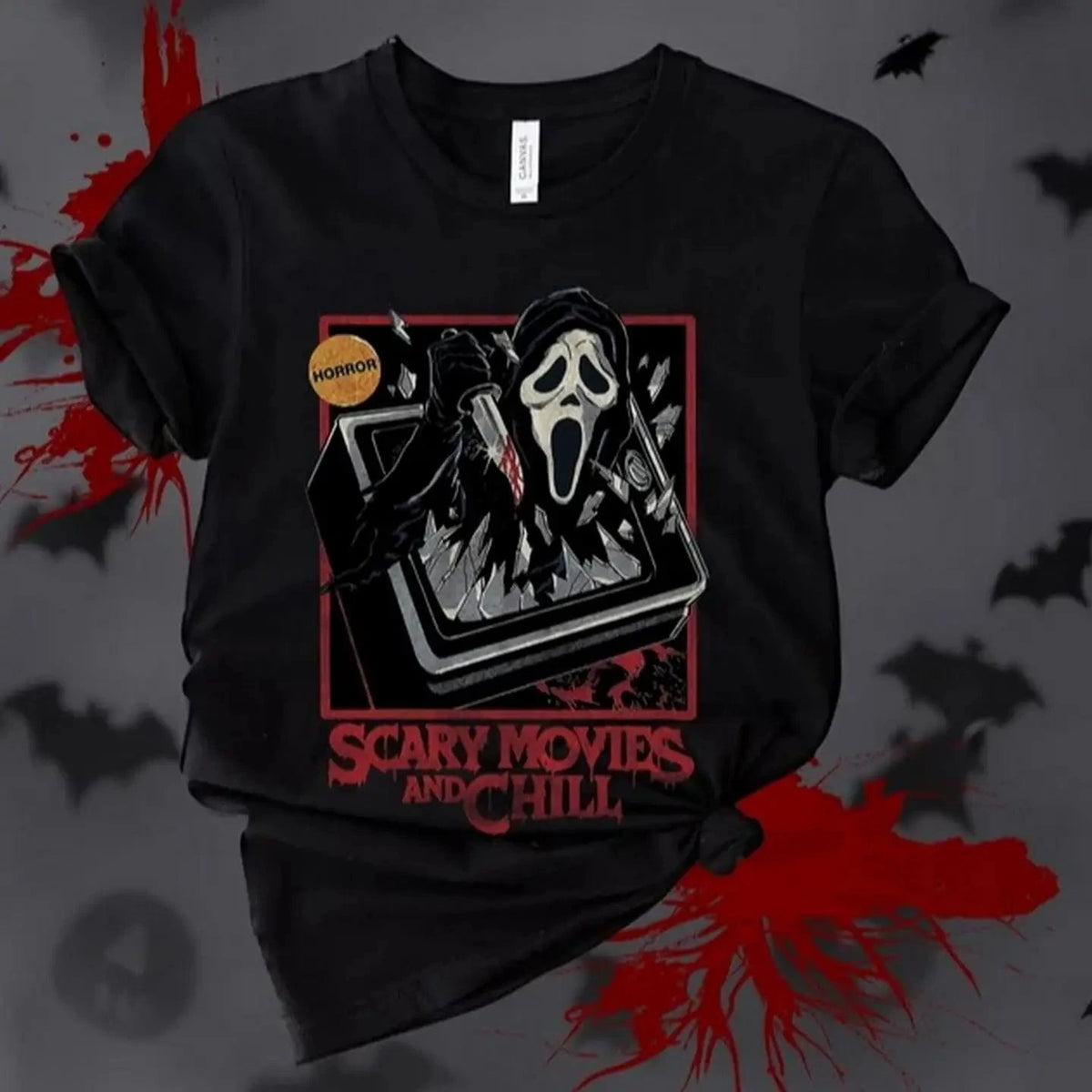 OneStopSapphireShop Apparel > T-shirts T-SHIRT: Scary Movies and Chill