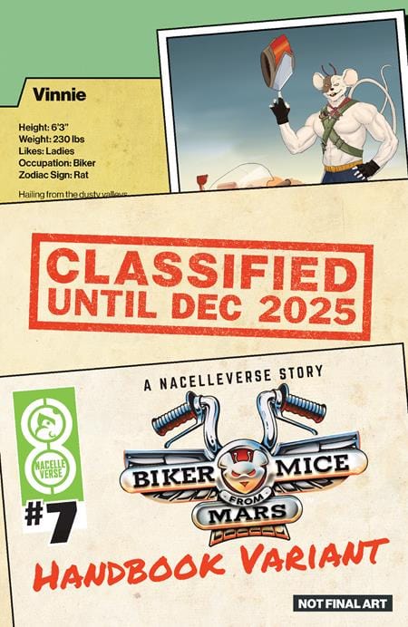 Oni Press Comic Books BIKER MICE FROM MARS (2025) #7 CVR B DOTUN AKANDE HANDBOOK VAR 64985600844200721 1025ON0851
